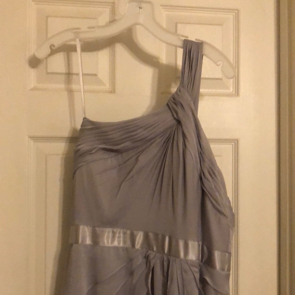 Gently used silver chiffon formal dress size 18